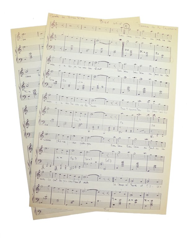 Deux manuscrits autographes, avec variantes, de la chanson de Boris …