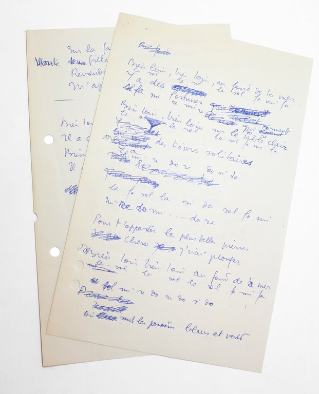 Deux manuscrits autographes, avec variantes, de la chanson de Boris …