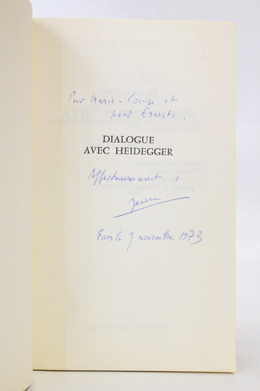 Dialogue avec Heidegger