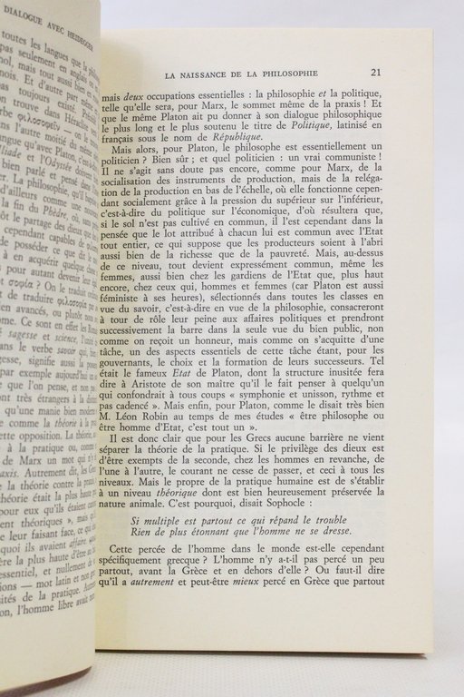 Dialogue avec Heidegger