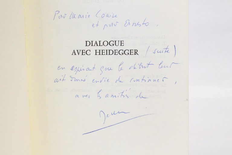 Dialogue avec Heidegger