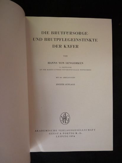 Die Brutfursorge-und Brutpflegeinstinkte der Käfer