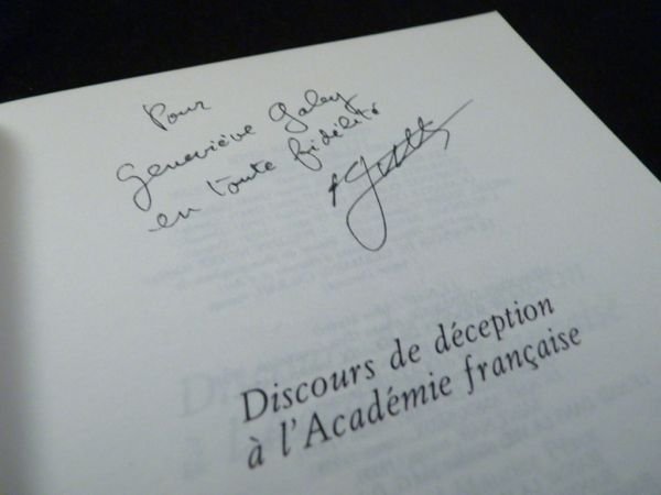 Discours de déception à l'Académie française