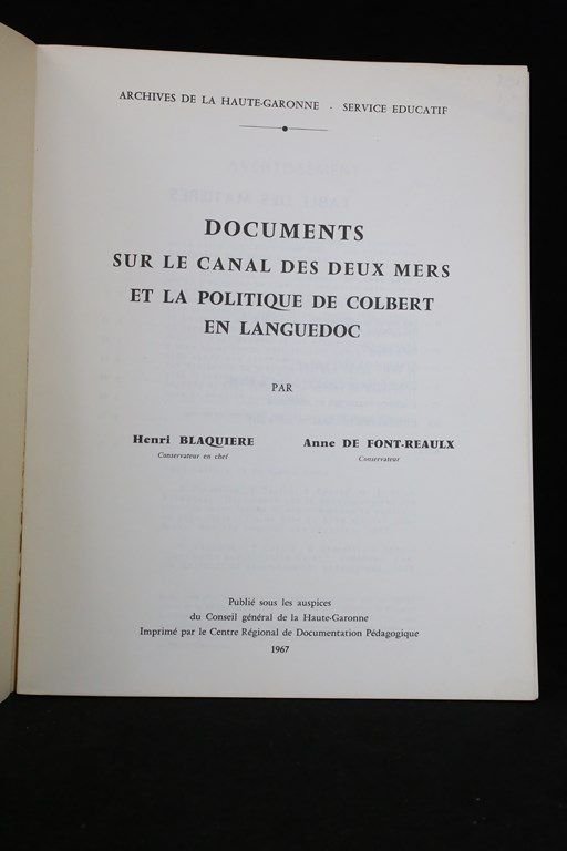 Documents sur le canal des deux mers et la politique …