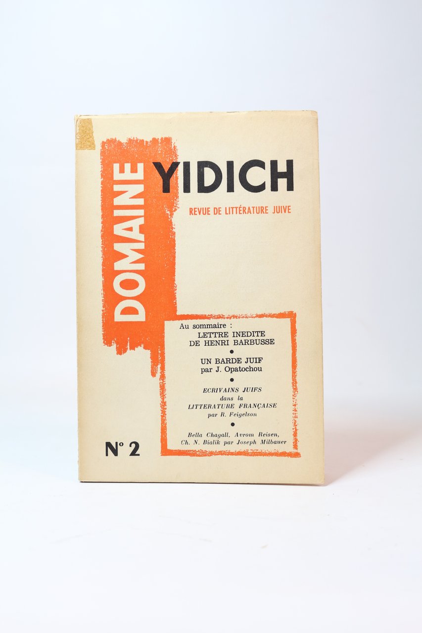 Domaine Yidich. Revue de littérature juive N°2
