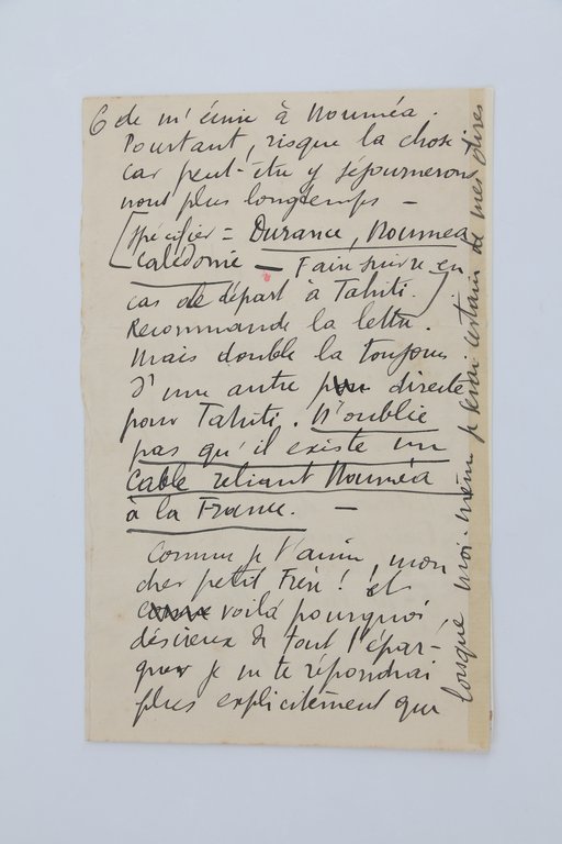Double lettre autographe adressée à Emile Mignard : "Mon cher …