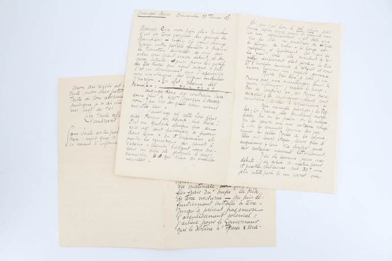 Double lettre autographe signée adressée à Emile Mignard et agrémentée …