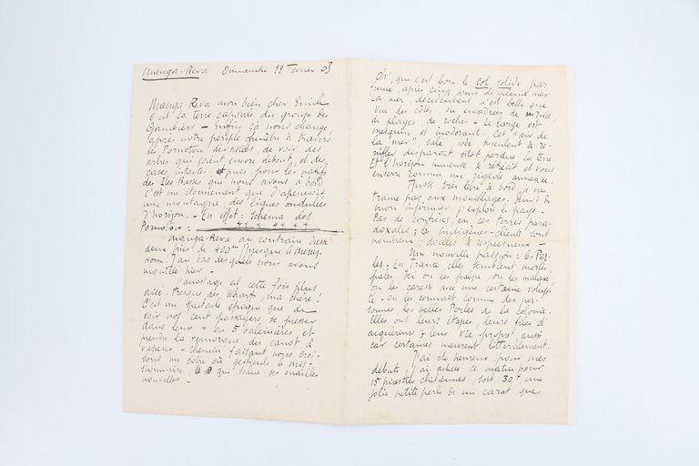 Double lettre autographe signée adressée à Emile Mignard et agrémentée …