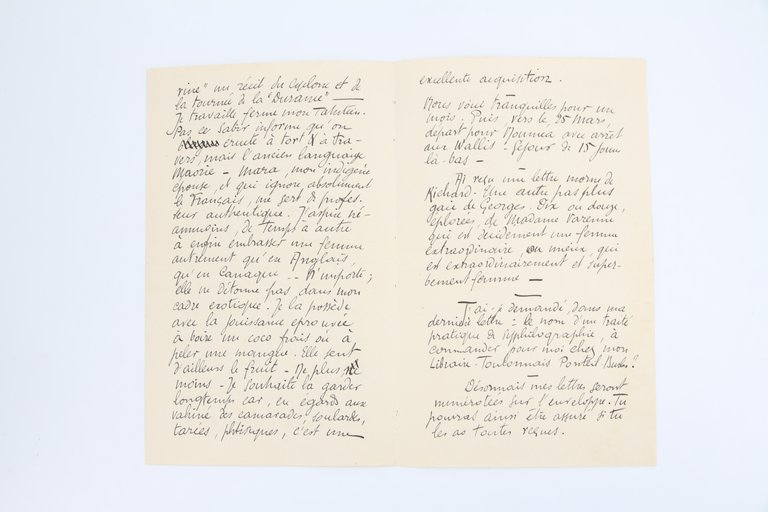 Double lettre autographe signée adressée à Emile Mignard et agrémentée …