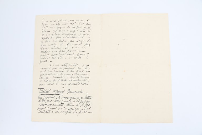 Double lettre autographe signée adressée à Emile Mignard et agrémentée …