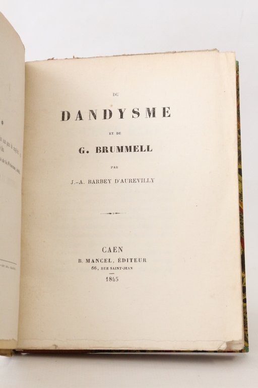 Du dandysme et de G. Brummell