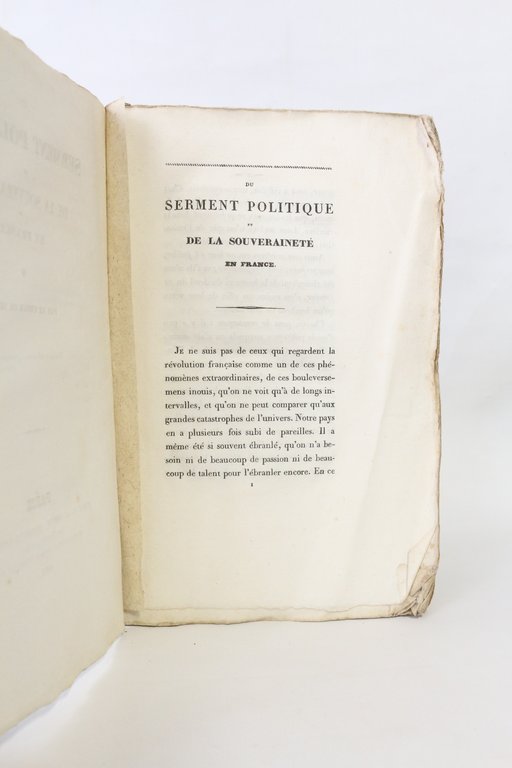 Du serment politique et de la souveraineté de la France