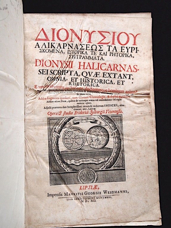 Dyonisii Halicarnassei scripta, quae extant, omnia, et historica, et rhetorica