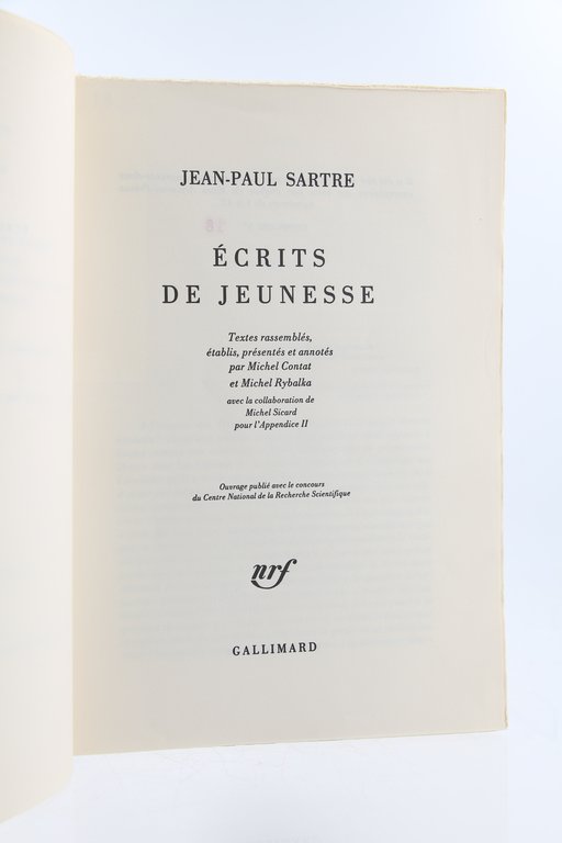 Ecrits de jeunesse