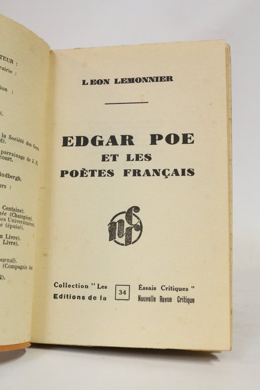 Edgar Poe et les poètes français