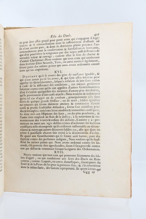 Edit du roy portant réglement général sur les duels : …