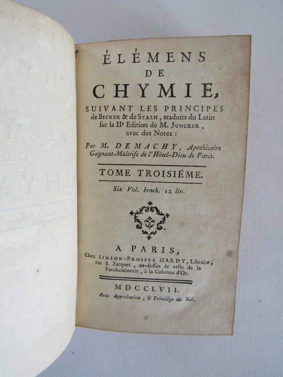 Elément de chymie, suivant les principes de Becker & de …