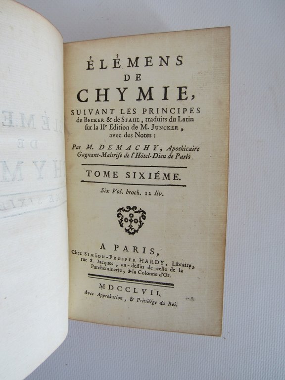 Elément de chymie, suivant les principes de Becker & de …