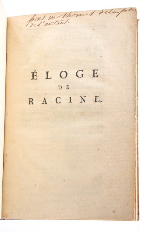 Eloge de M. Racine
