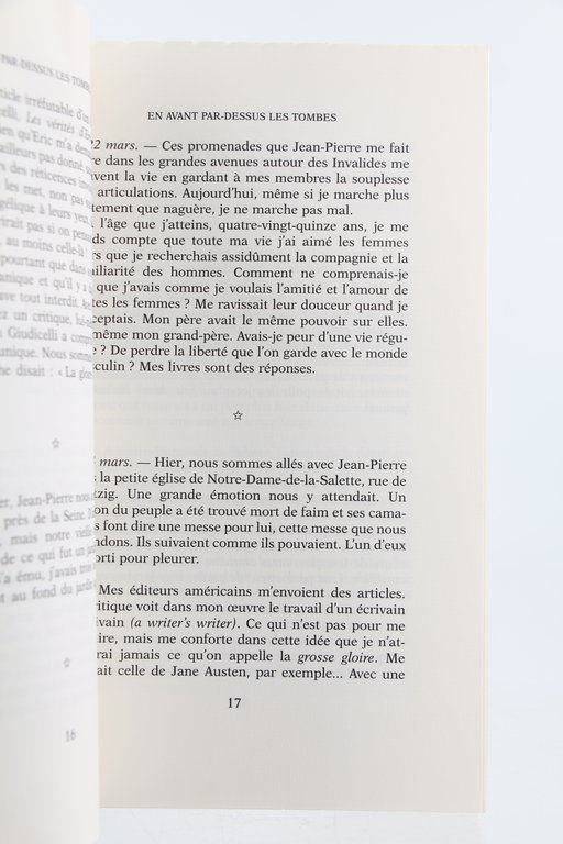 En passant par-dessus les Tombes. Journal 1996-1997