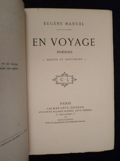 En voyage, poésies