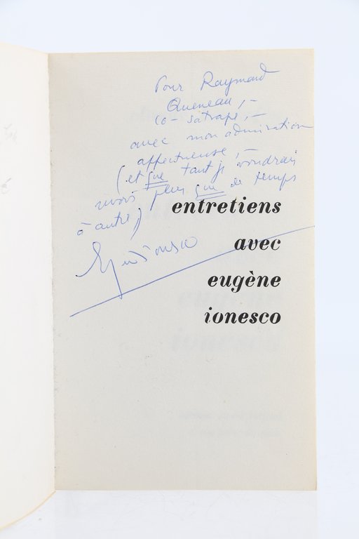 Entretiens avec Eugène Ionesco