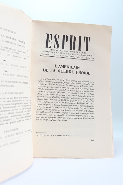 Esprit. L'américain de la guerre froide. N°6 de la 17ème …