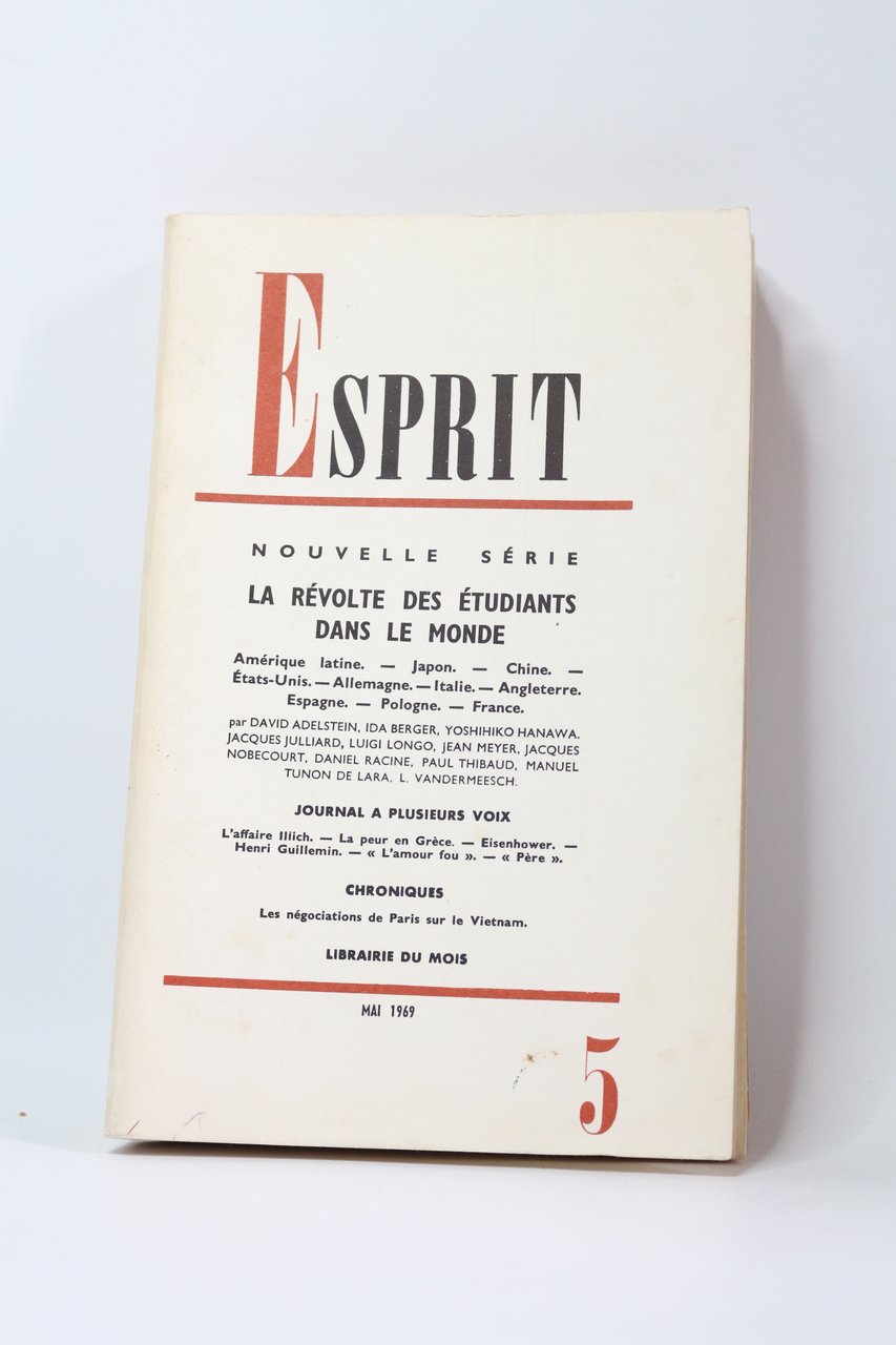 Esprit. La révolte des étudiants dans le monde. N°5 de …