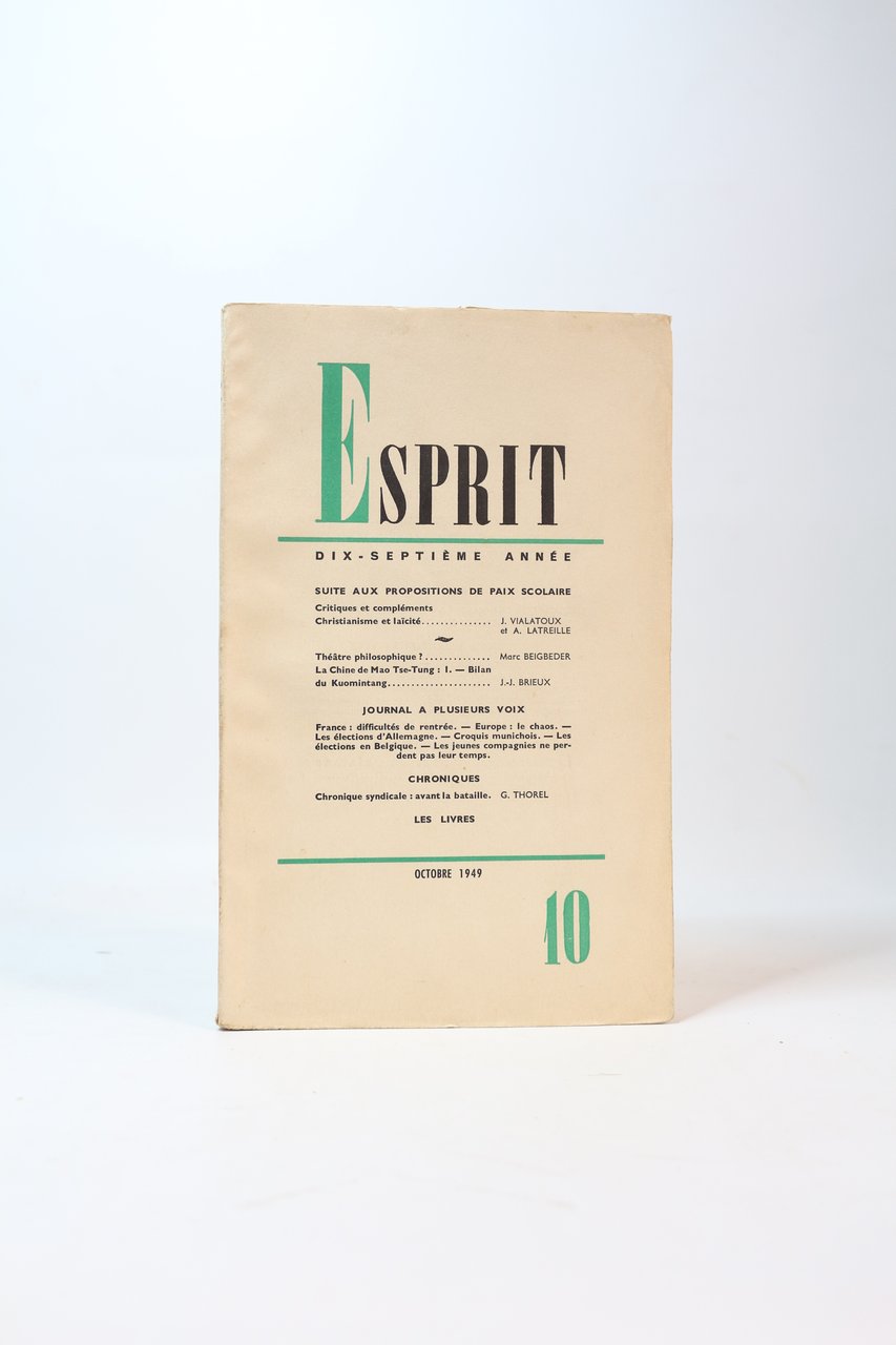 Esprit. N°10 de la 17ème année