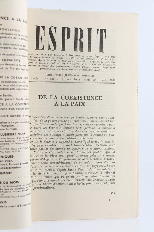 Esprit N°3 de la nouvelle série