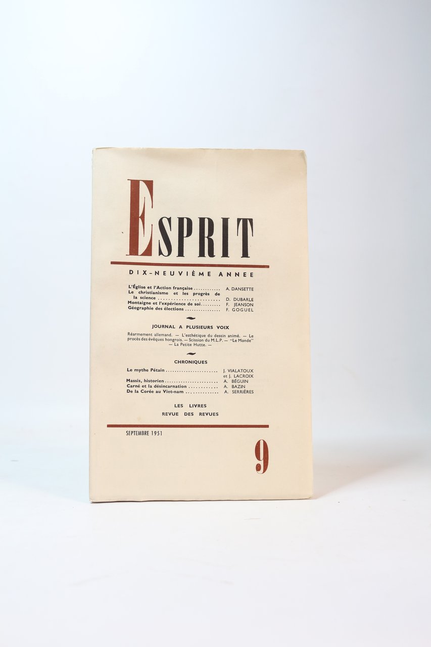 Esprit. N°9 de la 19ème année