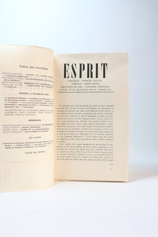 Esprit. N°9 de la 19ème année