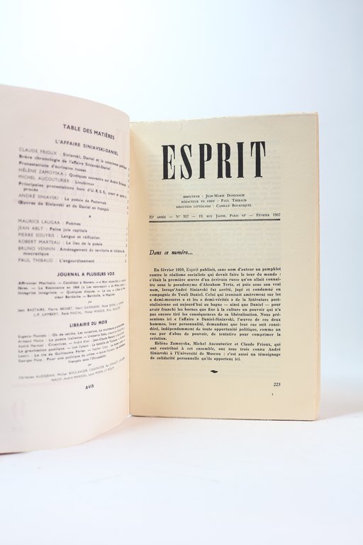 Esprit. Nouvelle série N°2 de la 35ème année