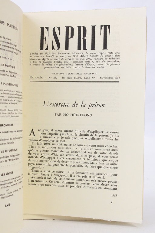 Esprit. Nouvelle série N°267 de la 26ème année