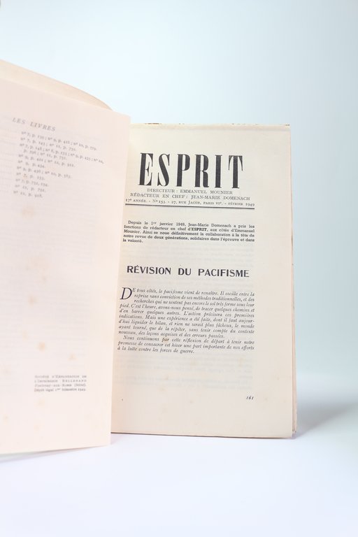 Esprit. Révision du pacifisme. N°2 de la 18ème année