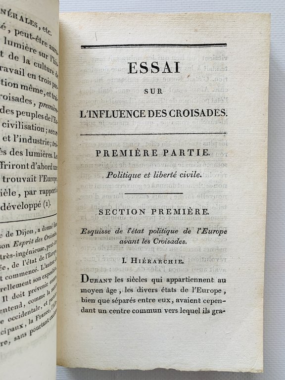 Essai sur l'influence des croisades