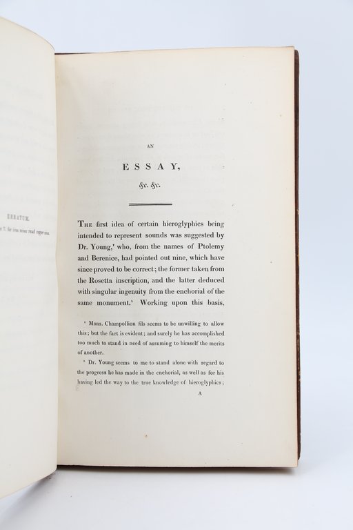 Essay on Dr. Young's and M. Champollion's Phonetic System of …