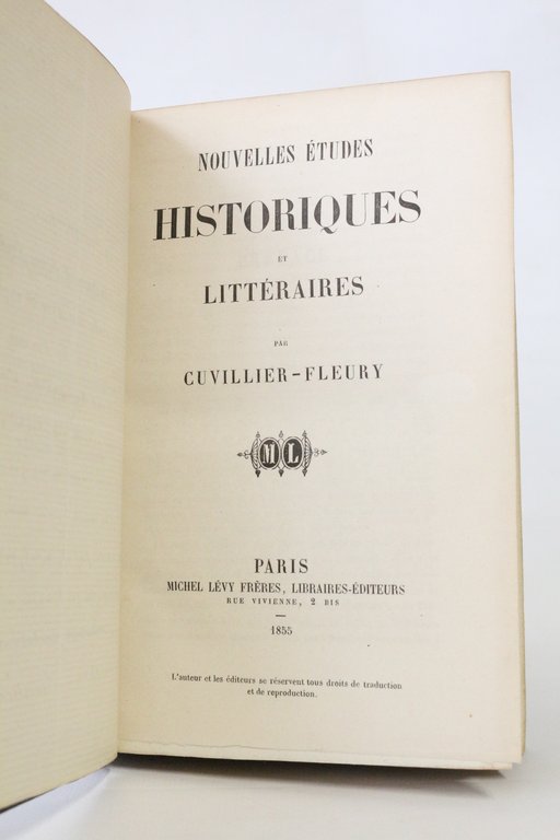 Etudes historiques et littéraires