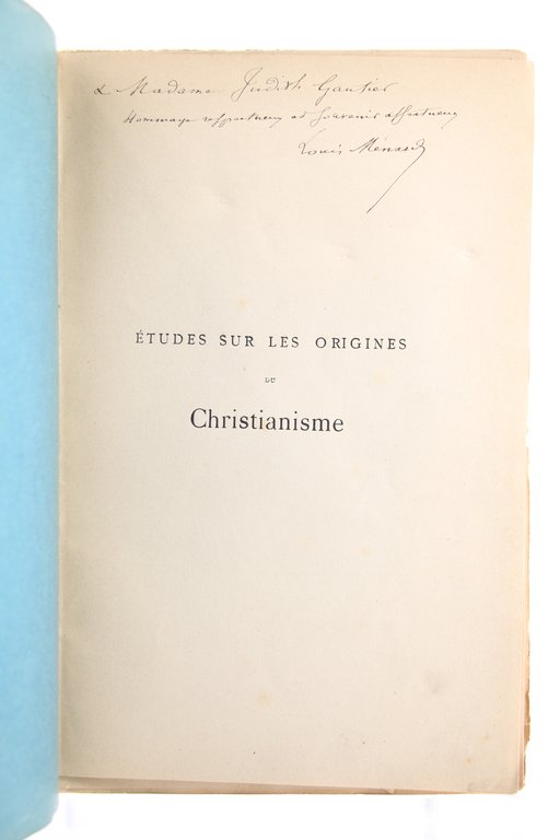 Etudes sur les Origines du Christianisme