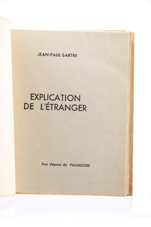 Explication de l'Etranger