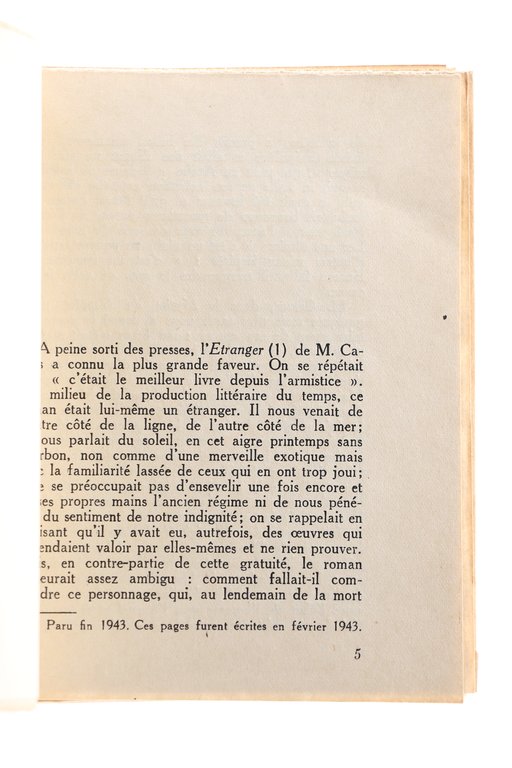Explication de l'Etranger