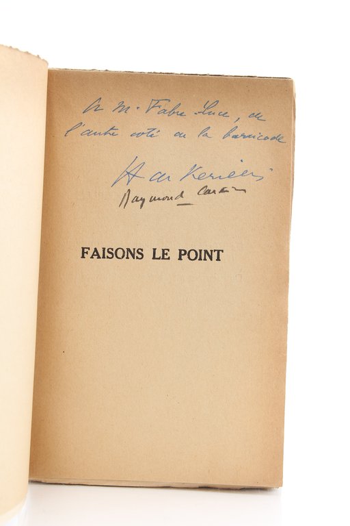 Faisons le point.