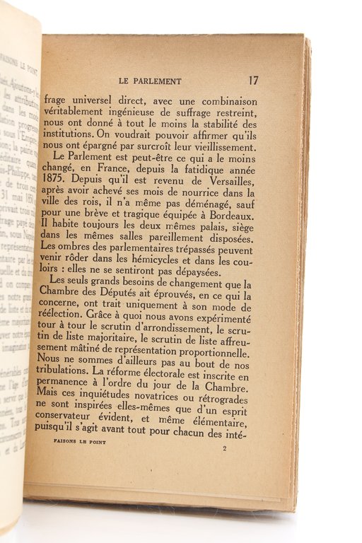 Faisons le point.