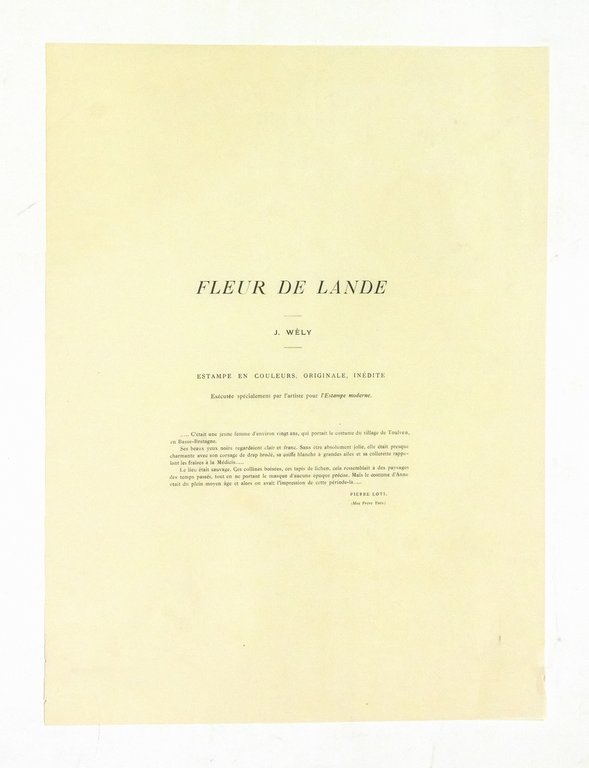 "Fleur de Lande" - Lithographie originale sur Japon - L'Estampe …