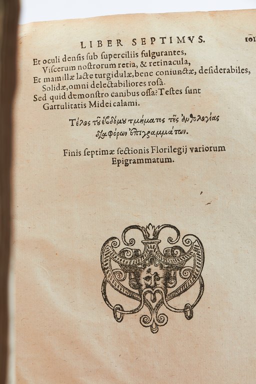 Florilegium hoc est Veterum graecorum poëtarum epigrammata comprehensa libris septem
