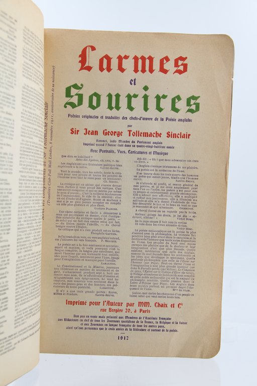 (FOUS LITTERAIRES) Larmes et Sourires