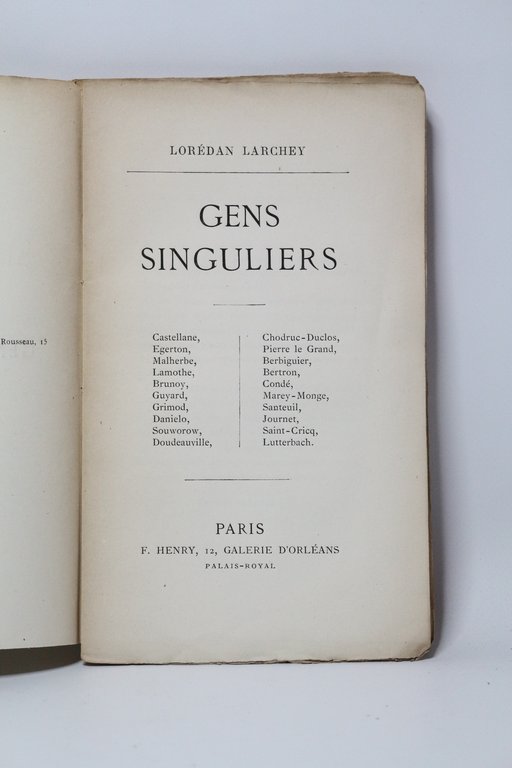 Gens singuliers
