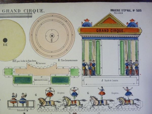 Grandes constructions : Grand cirque. Imagerie d'Épinal Pellerin n°505.