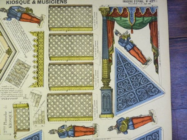 Grandes constructions : Kiosque et musiciens. Imagerie d'Épinal Pellerin n°427bis.