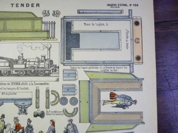 Grandes constructions : Tender. Imagerie d'Épinal Pellerin n°160.